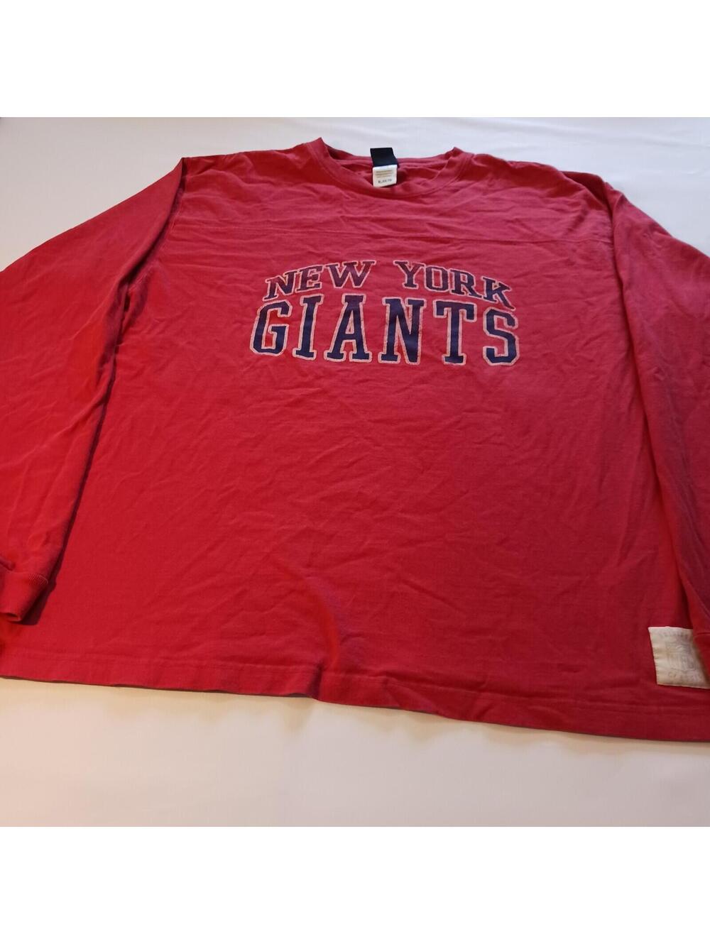 NFL New York Giants Reebok Gridiron Classic Men's Red Shirt Long Sleeve XL